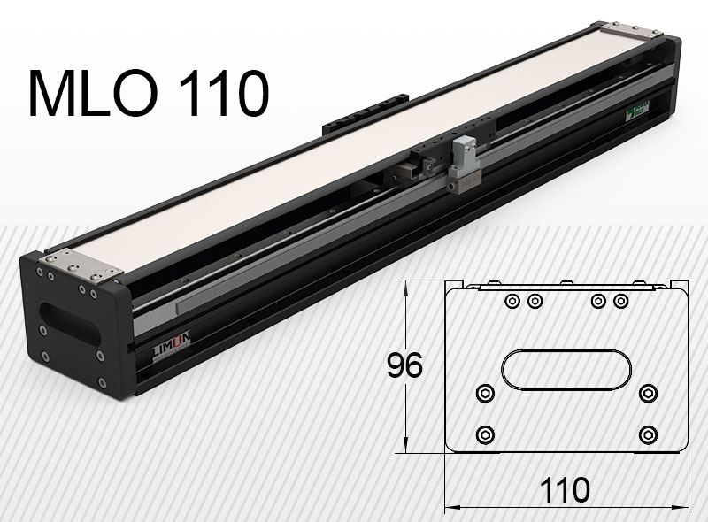 MLO 110-es típus<br />max terhelés 25-50kg*<br />Lökethossz: 100-4500mm